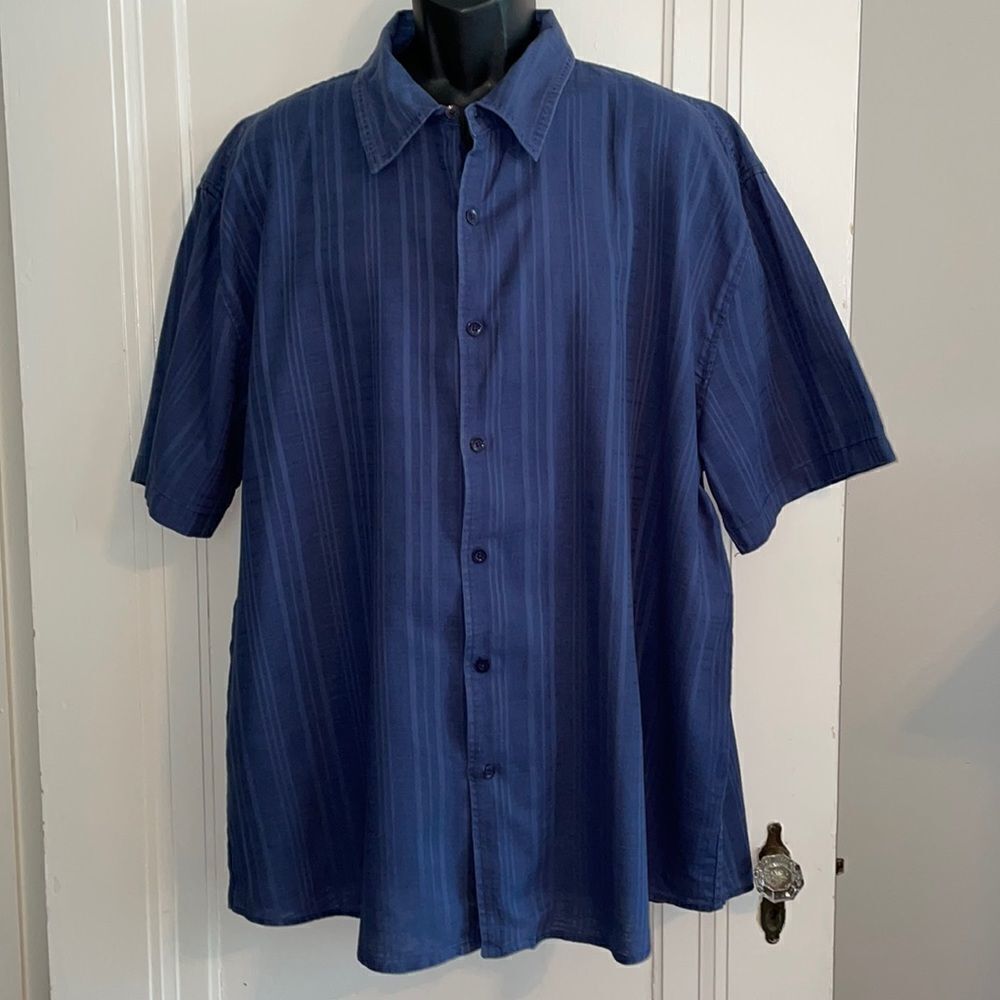 Havana‎ Nines blue linen short sleeved shirt
